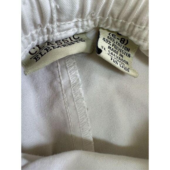 Classic Elements women’s 90’s pull on cream khaki cotton pants stretchy waist hi - Picture 3 of 4